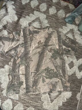 Abercrombie & Fitch Brown and Green Camo Tree-Print Short Sleeve Tee MEN XXLTALL